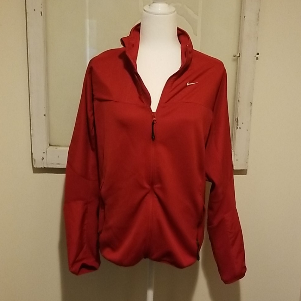 Red zip up Nike jacket